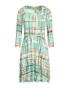 Hopper Woman Mini Dress Light Green Size 10 Viscose