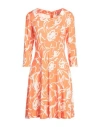 Hopper Woman Mini Dress Orange Size 10 Viscose