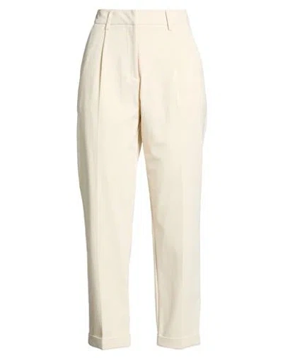 Hopper Woman Pants Beige Size 4 Cotton, Polyamide, Elastane In Neutral