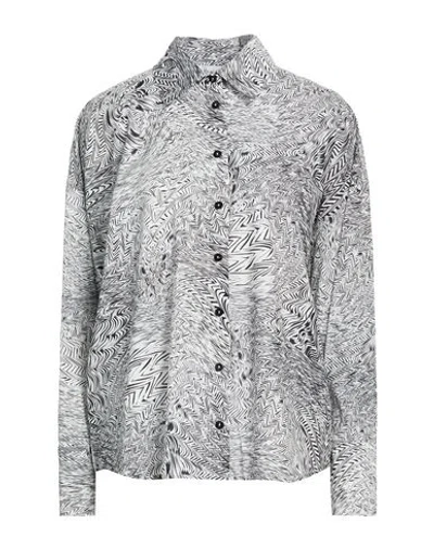 Hopper Woman Shirt Black Size 6 Cotton In Gray