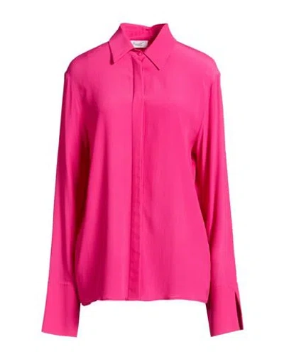 Hopper Woman Shirt Fuchsia Size 8 Silk, Acetate In Pink