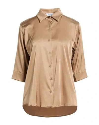 Hopper Woman Shirt Sand Size 8 Polyester, Elastane In Animal Print