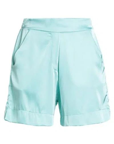 Hopper Woman Shorts & Bermuda Shorts Turquoise Size 6 Polyester, Elastane In Blue