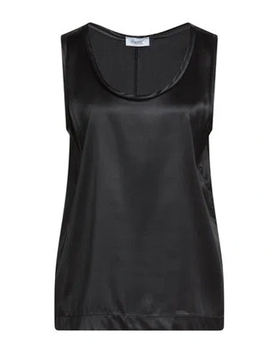 Hopper Woman Top Black Size 10 Silk, Elastane