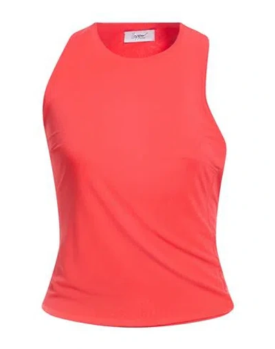 Hopper Woman Top Coral Size M Polyester, Elastane In Red