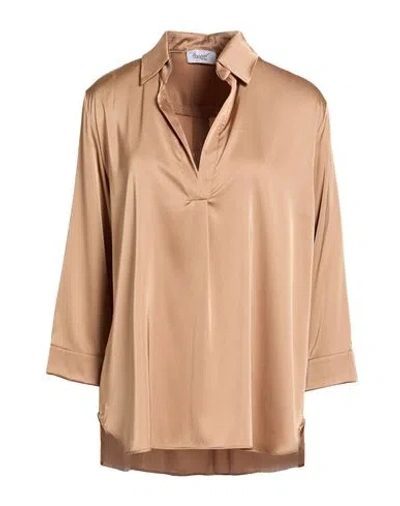 Hopper Woman Top Light Brown Size 8 Polyester, Elastane