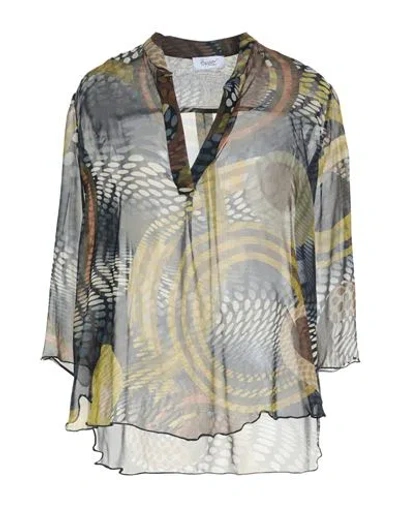 Hopper Woman Top Navy Size 10 Silk In Multi