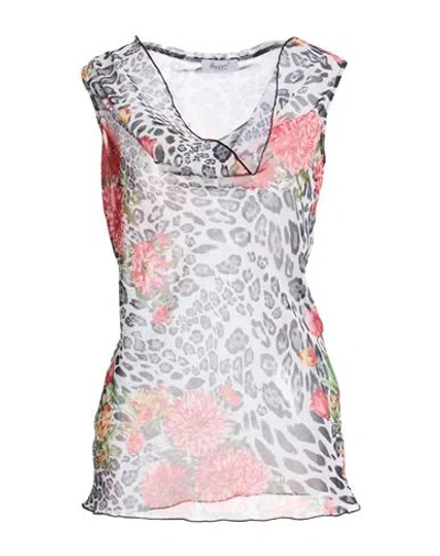 Hopper Woman Top Off White Size 10 Polyester, Elastane