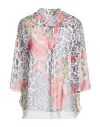 Hopper Woman Top White Size 8 Polyester, Elastane In White