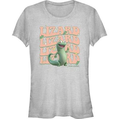 Hoppers Junior's  Tom Lizard Colorful Star Graphic T-shirt In Gray