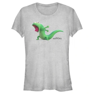 Hoppers Junior's  Tom Lizard Excitement Pose Graphic T-shirt In Athletic Heather