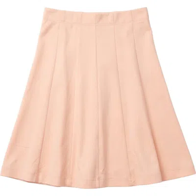 Hopscotch Kids'  Cotton Spandex Elastic Waist Midi Panel Skirt In Pink