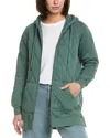 Horizon Garment-dyed Onion Quilted French Terry Jacket In Green