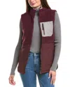 Horizon Mixed Media Sherpa Vest In Purple