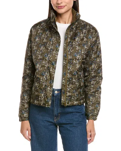 Horizon Quilted Print Jacket In Green