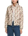Horizon Quilted Print Jacket In White