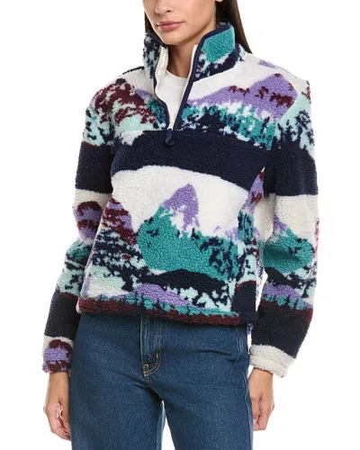 Horizon Sherpa 1/4-zip Pullover In Blue