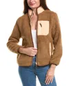 Horizon Sherpa Zip Jacket In Brown