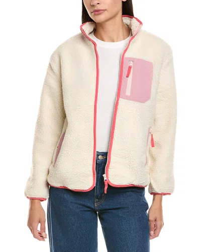 Horizon Sherpa Zip Jacket In White
