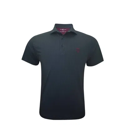 Horn Legend Men's A & M Football Weave Polo In Black/charcoal In Multi