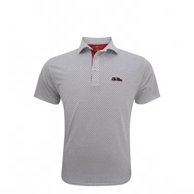 Horn Legend Men's Ole Miss Polo In White In Gray