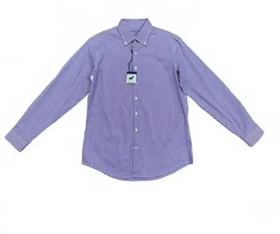 Horn Legend Men's Performance Button Down Shirt In Purple In Multi