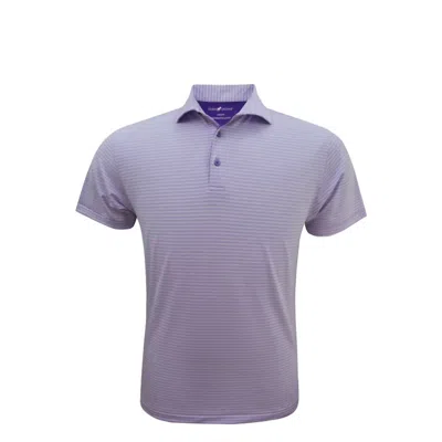 Horn Legend Men's Performance Polo - Plus In Purple/white