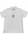 Horn Legend Men's Performance Polo In Aqua/serenity In White