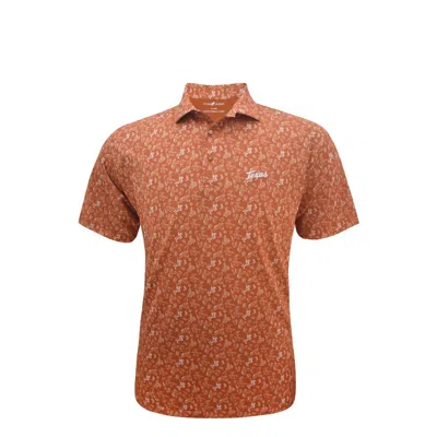Horn Legend Men's Texas Longhorns Cowboy Polo In Burnt Orange In Brown