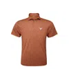 Horn Legend Men's Texas Longhorns State Jigsaw Polo In Burnt Orange/white In Animal Print