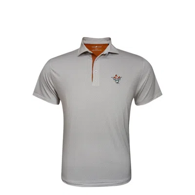 Horn Legend Men's Texas Longhorns Vintage Bevo Polo Shirt In Grey/white In Gray
