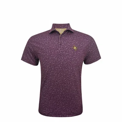 Horn Legend Men's Texas State Playbook Polo In Maroon In Purple