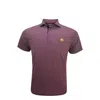 Horn Legend Men's Texas State Window Pane Polo In Maroon/white/sand In Multi