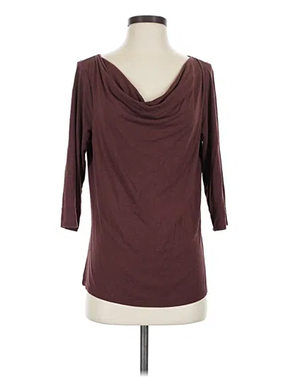 Pre-owned Horny Toad 3/4 Sleeve Top Burgundy Cowl Neck Tops