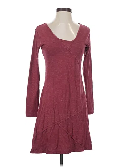 Pre-owned Horny Toad Casual Dress In Burgundy
