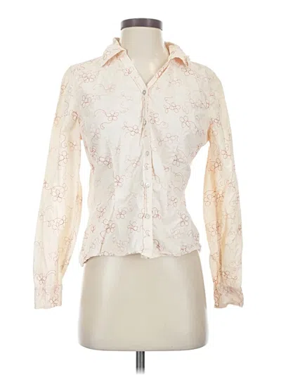 Pre-owned Horny Toad Long Sleeve Blouse In Ivory