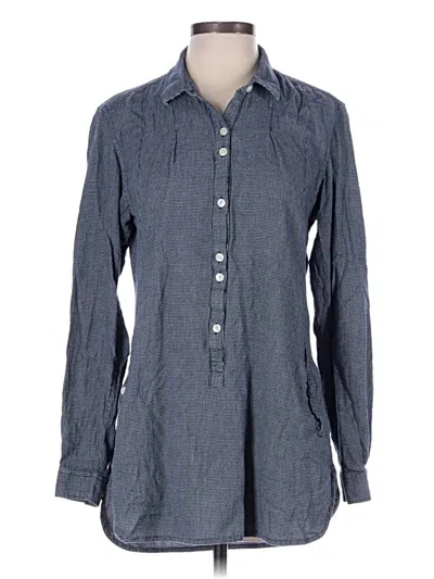 Pre-owned Horny Toad Long Sleeve Button Down Shirt In Blue