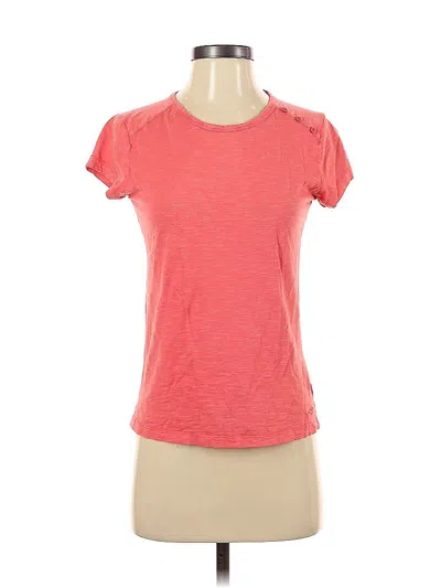 Pre-owned Horny Toad Short Sleeve Top Red Crew Neck Tops