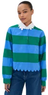 Horror Vacui Izzy Top Patchwork Stripe In Patchwork Stripe