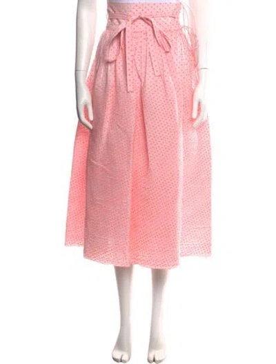 Pre-owned Horror Vacui Printed Midi Length Skirt In Pink