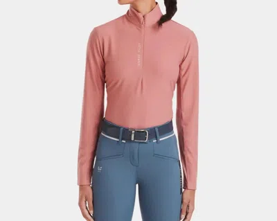 Horse Pilot Suntech Long Sleeve Sun Shirt In Brick Dust In Pink