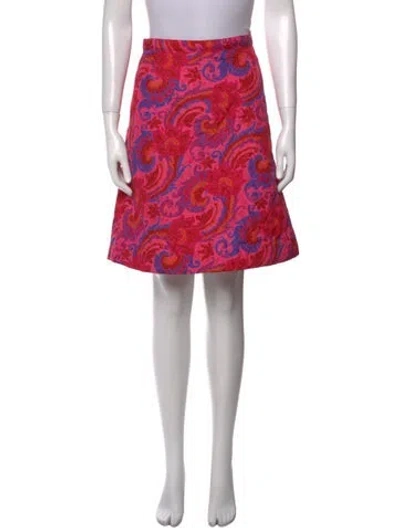 Pre-owned Horses Atelier Linen Knee-length Skirt In Pink