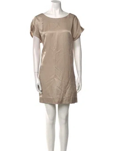 Pre-owned Horses Atelier Linen Mini Dress In Neutral