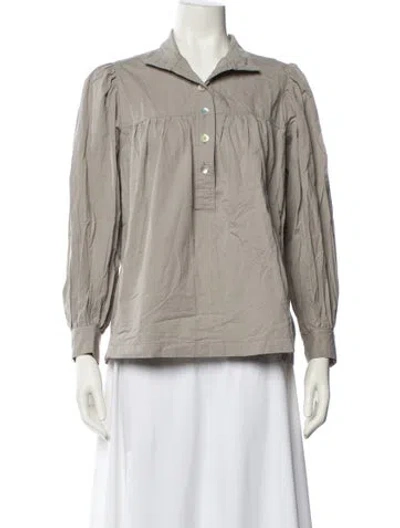 Pre-owned Horses Atelier Long Sleeve Blouse In Neutral