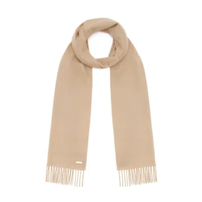 Hortons England Men's Windsor Cashmere Scarf - Neutrals In White