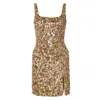 Hortons England Women's Aurora Gold Sequin Dress In Gold
