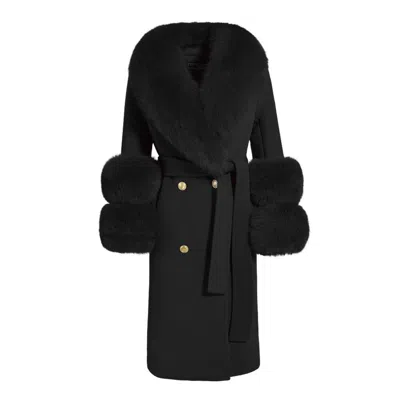 Hortons England Women's Belgravia Cashmere Coat Black