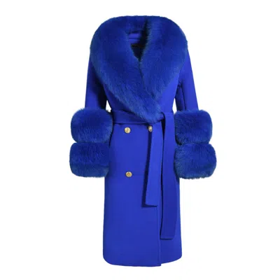 Hortons England Women's Belgravia Cashmere Coat Royal Blue