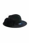 Hortons England Women's Blue Goodwood Pom Pom Fedora Navy In Blue