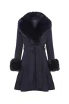Hortons England Women's Blue Mini Westminster Coat Navy In Blue